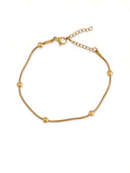 Pulseira Snake com Bolinhas Dourada 18k