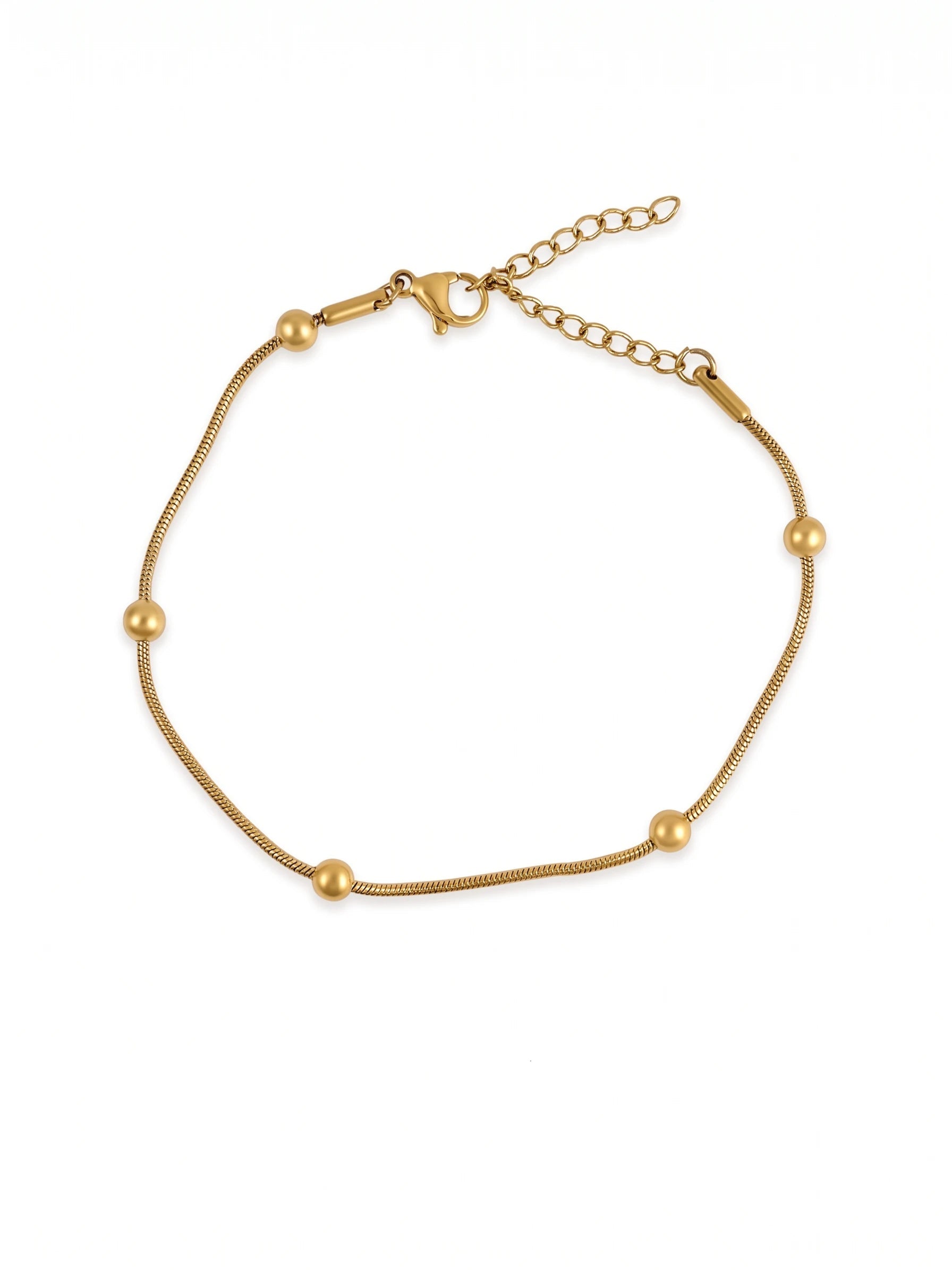 Pulseira Snake com Bolinhas Dourada 18k