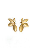 Brinco Flor Pétalas Dourado 18k