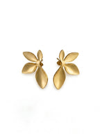 Brinco Flor Pétalas Dourado 18k