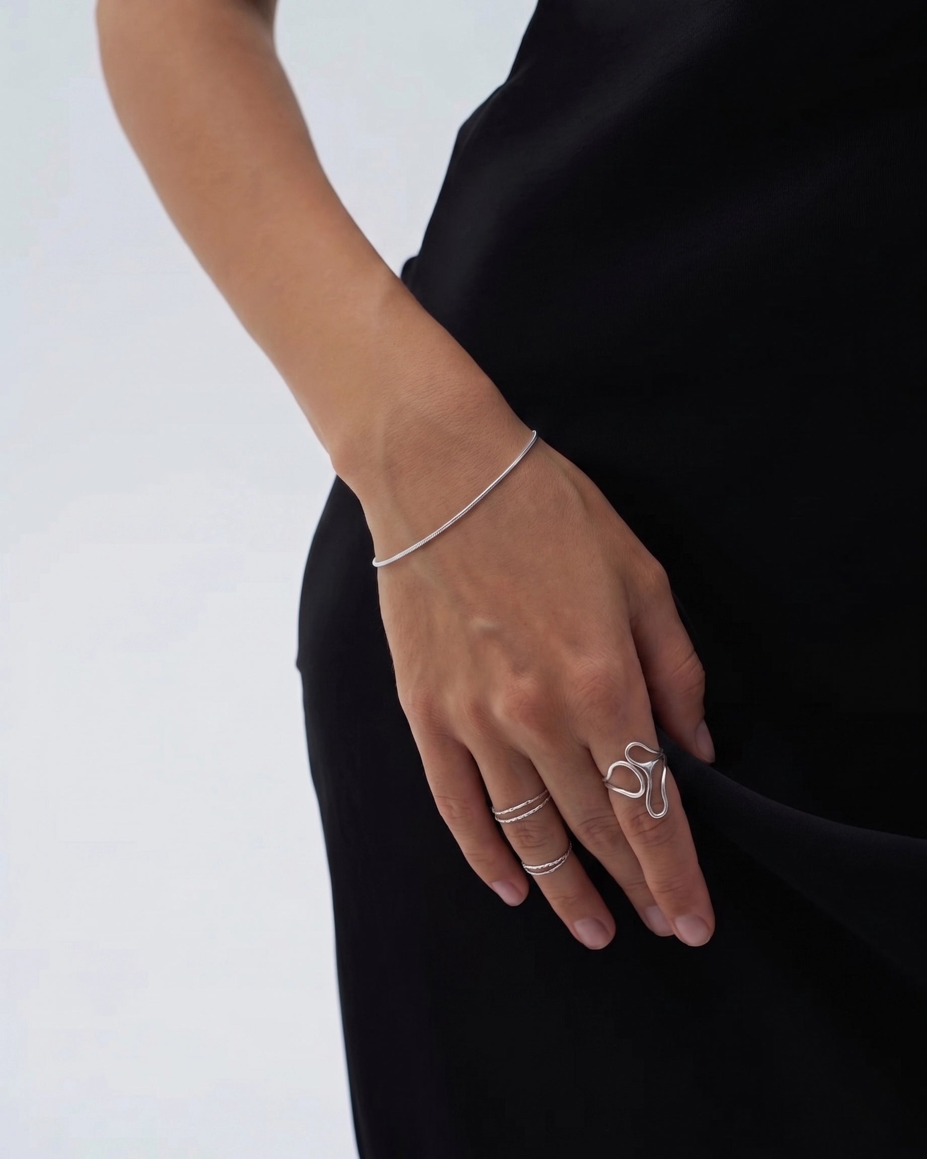 Pulseira Snake Slim Prata