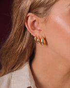 Brinco Gota Liso Dourado 18k