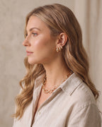 Brinco Gota Liso Dourado 18k